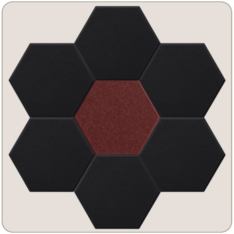 Panel ścienny dekoracyjny samoprzylepny filcowy Kolor Czarny