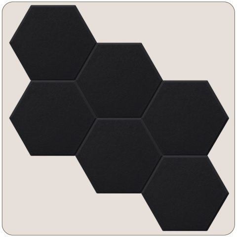 Panel ścienny dekoracyjny samoprzylepny filcowy Kolor Czarny