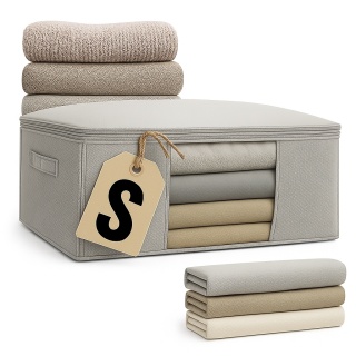 Pokrowiec na pościel pod łóżko pojemnik na ubrania torba miękki szary S