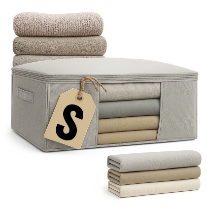 Pokrowiec na pościel pod łóżko pojemnik na ubrania torba miękki szary S