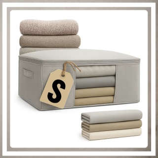 Pokrowiec na pościel pod łóżko pojemnik na ubrania torba miękki szary S