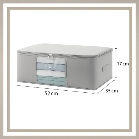 Pokrowiec na pościel pod łóżko pojemnik na ubrania torba miękki szary S