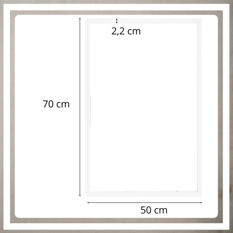 Ramka 50x70 na zdjęcia puzzle plakat biała duża rama mdf z pleksi