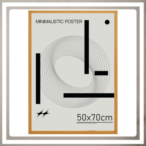 Ramka 50x70 na zdjęcia puzzle plakat drewniana duża rama mdf z pleksi