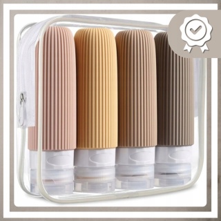 Silikonowe butelki podróżne do samolotu bagażu na kosmetyki 4x90 ml wzór 1