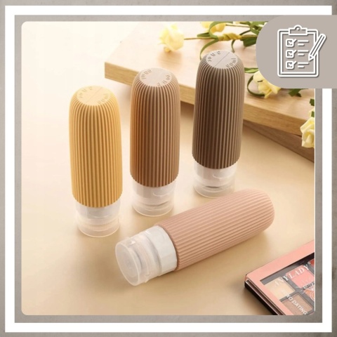 Silikonowe butelki podróżne do samolotu bagażu na kosmetyki 4x90 ml wzór 1