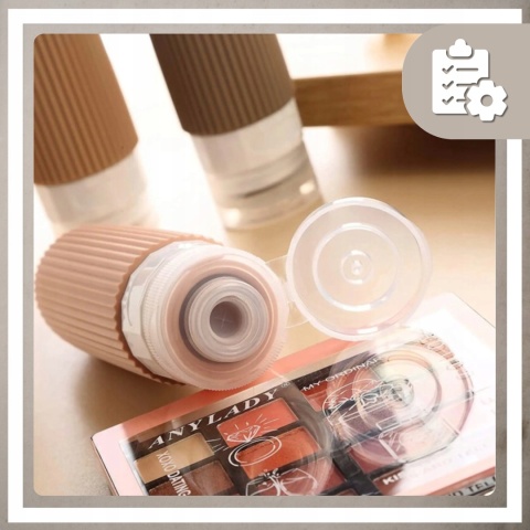 Silikonowe butelki podróżne do samolotu bagażu na kosmetyki 4x90 ml wzór 1