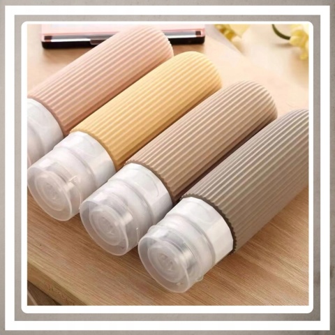 Silikonowe butelki podróżne do samolotu bagażu na kosmetyki 4x90 ml wzór 1