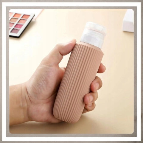 Silikonowe butelki podróżne do samolotu bagażu na kosmetyki 4x90 ml wzór 1