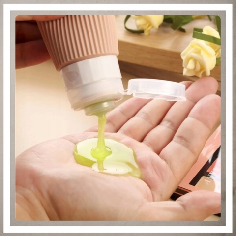 Silikonowe butelki podróżne do samolotu bagażu na kosmetyki 4x90 ml wzór 1