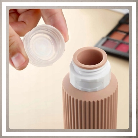 Silikonowe butelki podróżne do samolotu bagażu na kosmetyki 4x90 ml wzór 1