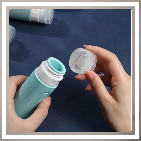 Silikonowe butelki podróżne do samolotu bagażu na kosmetyki 4x90 ml wzór 2