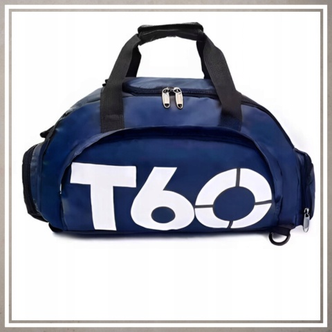 Torba sportowa fitnes na trening siłownię podróż na ramię i plecy GRANATOWY