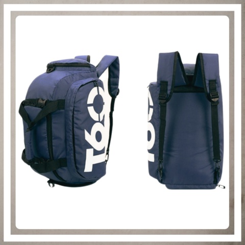 Torba sportowa fitnes na trening siłownię podróż na ramię i plecy GRANATOWY