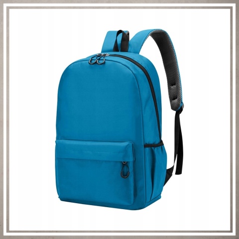 Plecak miejski młodzieżowy na codzień kolor jasny niebieski