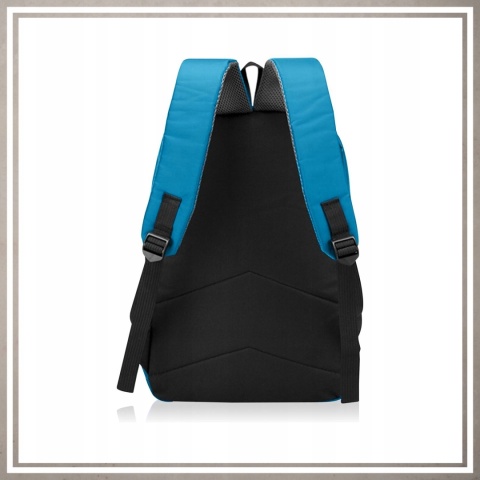 Plecak miejski młodzieżowy na codzień kolor jasny niebieski