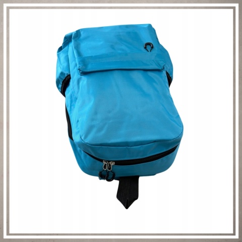 Plecak miejski młodzieżowy na codzień kolor jasny niebieski