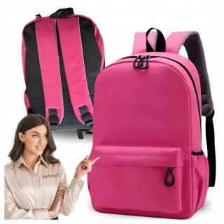 Plecak miejski młodzieżowy na codzień kolor różowy