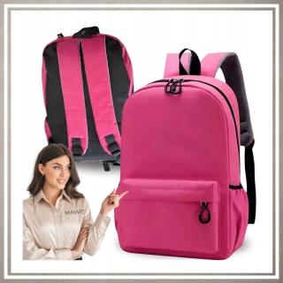 Plecak miejski młodzieżowy na codzień kolor różowy