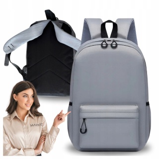 Plecak młodzieżowy miejski szkolny na codzień na siłownię szary unisex