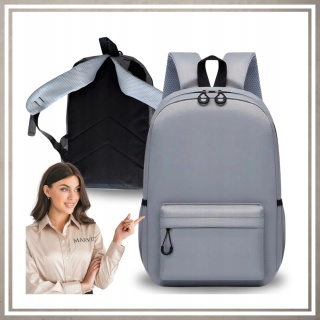 Plecak młodzieżowy miejski szkolny na codzień na siłownię szary unisex