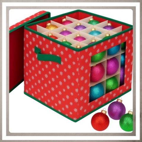 Pudełko organizer na bombki choinkowe ozdoby dekoracje świąteczne składany