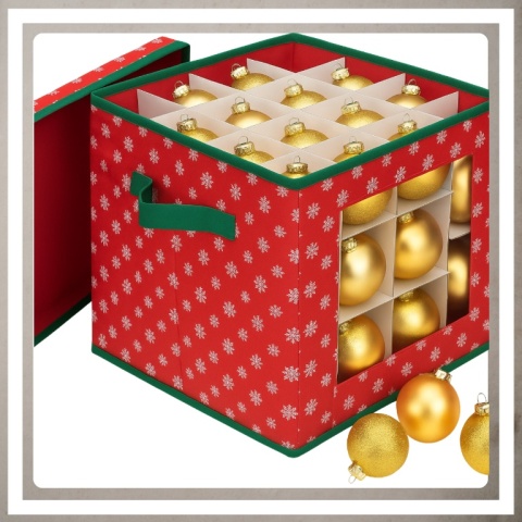 Pudełko organizer na bombki choinkowe ozdoby dekoracje świąteczne składany
