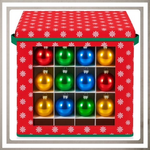 Pudełko organizer na bombki choinkowe ozdoby dekoracje świąteczne składany