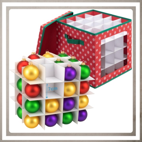 Pudełko organizer na bombki choinkowe ozdoby dekoracje świąteczne składany