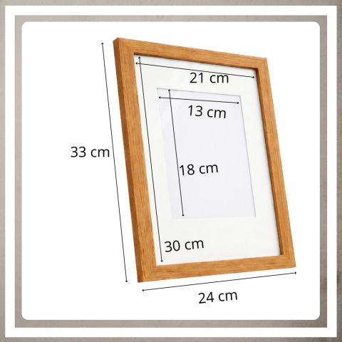 Ramka 21x30 cm na zdjęcia puzzle plakat rama mdf z pleksi passe partout
