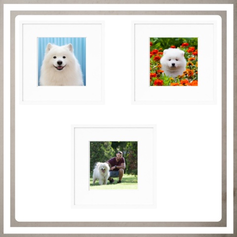 Ramka 30x30 cm na zdjęcia plakaty puzzle kwadratowa z passe partout plexsi