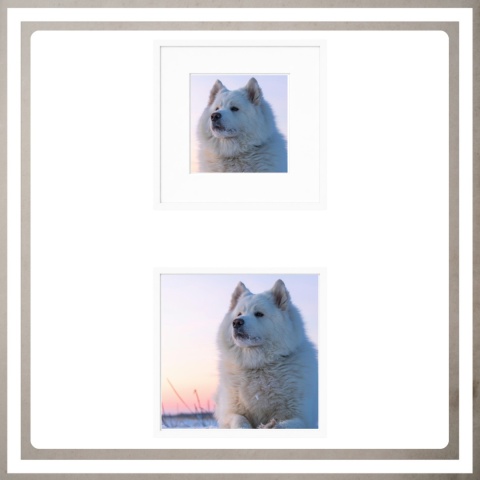 Ramka 30x30 cm na zdjęcia plakaty puzzle kwadratowa z passe partout plexsi