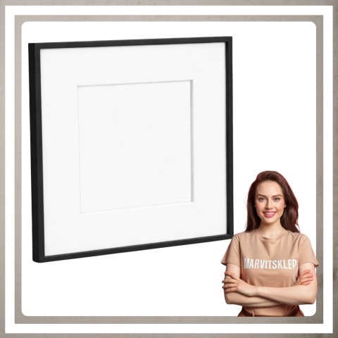 Ramka 30x30 cm na zdjęcia plakaty puzzle kwadratowa z passe partout plexsi