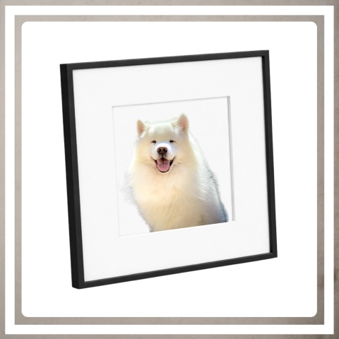 Ramka 30x30 cm na zdjęcia plakaty puzzle kwadratowa z passe partout plexsi
