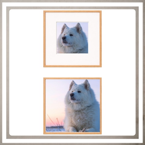 Ramka 30x30 cm na zdjęcia plakaty puzzle kwadratowa z passe partout plexsi