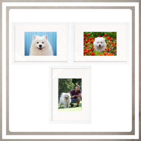 Ramka 40x30 na zdjęcia puzzle plakat biała rama mdf z pleksi passe partout