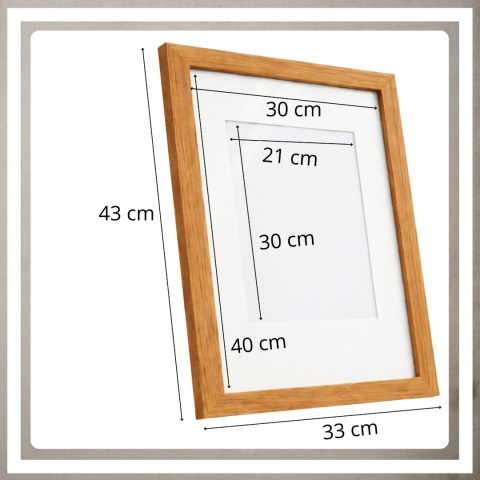 Ramka 40x30 na zdjęcia puzzle plakat drewniana rama mdf z pleksi wkładką