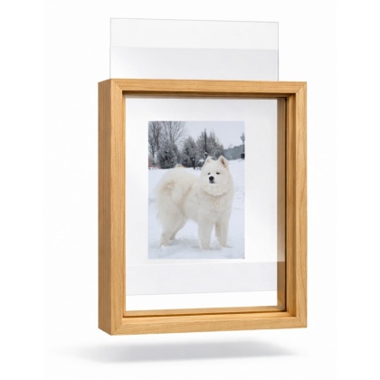 Ramka na zdjęcie obrazki 10x15 cm FLOAT przezroczysta z mdf podwójna plexsi