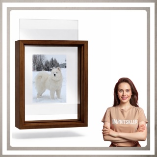 Ramka na zdjęcie obrazki 10x15 cm FLOAT przezroczysta z mdf podwójna plexsi