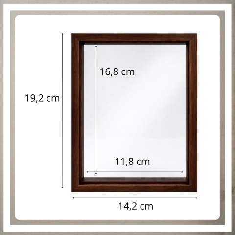 Ramka na zdjęcie obrazki 10x15 cm FLOAT przezroczysta z mdf podwójna plexsi