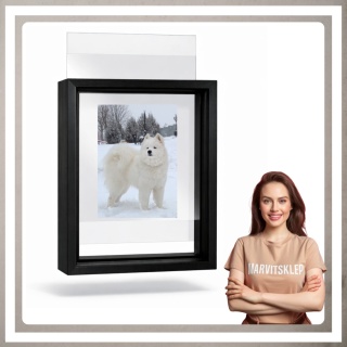 Ramka na zdjęcie obrazki 10x15 cm FLOAT przezroczysta z mdf podwójna plexsi