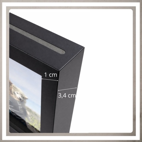Ramka na zdjęcie obrazki 10x15 cm FLOAT przezroczysta z mdf podwójna plexsi