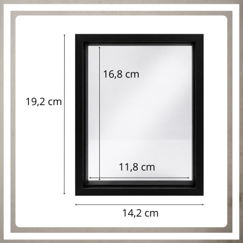 Ramka na zdjęcie obrazki 10x15 cm FLOAT przezroczysta z mdf podwójna plexsi