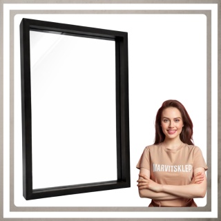 Ramka na zdjęcie obrazki 21x30 cm FLOAT przezroczysta z mdf podwójna plexsi
