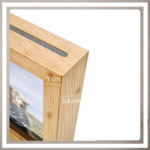 Ramka na zdjęcie obrazki 21x30 cm FLOAT przezroczysta z mdf podwójna plexsi