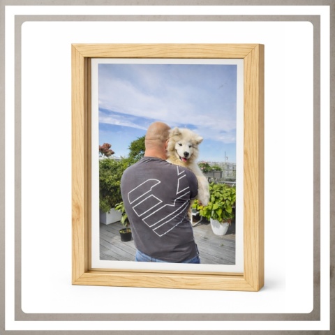 Ramka na zdjęcie obrazki 21x30 cm FLOAT przezroczysta z mdf podwójna plexsi