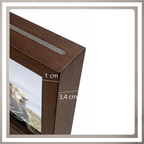 Ramka na zdjęcie obrazki 21x30 cm FLOAT przezroczysta z mdf podwójna plexsi