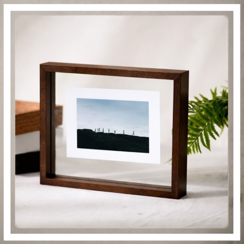 Ramka na zdjęcie obrazki 21x30 cm FLOAT przezroczysta z mdf podwójna plexsi