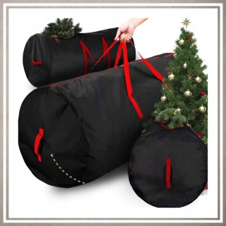 Torba duża czarna na choinkę gospodarcza do przechowywania