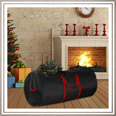 Torba duża czarna na choinkę gospodarcza do przechowywania